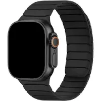 123Watches bandje Vetra - siliconen - zwart - 44 · 45 · 46 & 49 mm - Geschikt voor Apple Watch series 1/2/3/4/5/6/7/8/9/10/11/12/SE/SE2/SE3/Ultra/Ultra 2/Ultra 3/Ultra 4