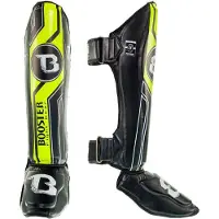 Booster Fight Gear V9 Scheenbeschermers – Professionele Bescherming – Zwart/Geel - Maat M