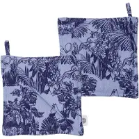 Arabia Mystikens skog Moomin pannenlappen Blauw, 22x22 cm, 2-pack