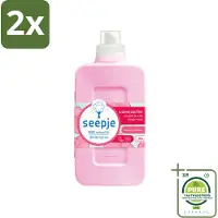 Seepje - Wasverzachter - Geurige Verzorging - Pioenroos en Cederhout - 30 Wasbeurten - 750 ml - Voordeelverpakking - 2 stuks - Wasverzachter - Natuurlijke wasverzachter