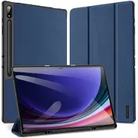 Mobigear Tablethoes geschikt voor Samsung Galaxy Tab S10 Ultra Hoes | Domo Bookcase + Stylus Houder - Blauw