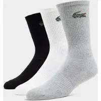 Lacoste Sokken Unisex RA9246 White/Silver Chine/Black (3-Pack)-Schoenmaat 39 - 42