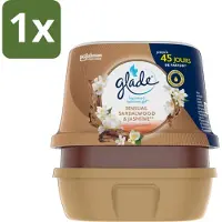 Glade 1 x - Badkamer Gel - Sensual Sandelhout Jasmijn - 180 g - Badkamer Geur - Frisse Geur - Geur Gel - Geurverspreiding - Sandelhout Jasmijn