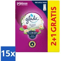 Glade 15 x - Touch & Fresh - Relaxing Zen - 10 ml - Geur - Frisheid - Ontspanning - Rust - Badkamer