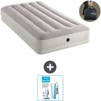 Intex luchtbed - 1 persoon - 99 x 191 x 30 cm - Grijs - Inclusief pomp - Reparatieset