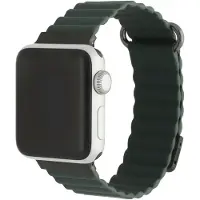 123Watches bandje Magna - Leer - groen - 44 · 45 · 46 & 49 mm - Geschikt voor Apple Watch series 1/2/3/4/5/6/7/8/9/10/11/12/SE/SE2/SE3/Ultra/Ultra 2/Ultra 3/Ultra 4