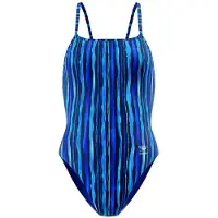 Speedo Printed Web Back Swimsuit Blauw 34 Vrouw