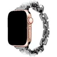 123Watches bandje Demi - staal - zwart - 44 · 45 · 46 & 49 mm - Geschikt voor Apple Watch series 1/2/3/4/5/6/7/8/9/10/11/12/SE/SE2/SE3/Ultra/Ultra 2/Ultra 3/Ultra 4