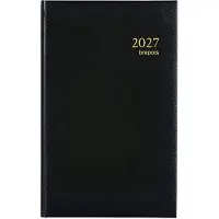 Brepols bureau agenda 2027 - BREFIX [0.016] - LIMA - Bureau agenda - 1 dag op 1 pagina - Dagoverzicht - Zwart - 11.3 x 18.2 cm