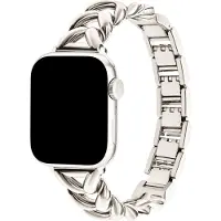 123Watches bandje Lisa - staal - sterrenlicht - 38 · 40 · 41 & 42 mm - Geschikt voor Apple Watch series 1/2/3/4/5/6/7/8/9/10/11/12/SE/SE2/SE3