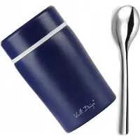 Vialli Design Fuori Thermos Maaltijd 0.5L - Blauw met Lepel