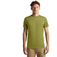 Icebreaker - Merino Blend 125 S/S Tee Colour Block - Merinoshirt L, olijfgroen