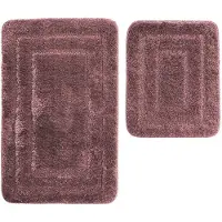 Euromat Alor Antislip Badkamermat Set - Paars - 2 Delig