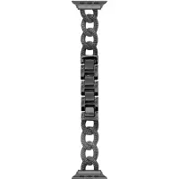 123Watches bandje Chain - staal - zwart - 38 · 40 · 41 & 42 mm - Geschikt voor Apple Watch series 1/2/3/4/5/6/7/8/9/10/11/12/SE/SE2/SE3