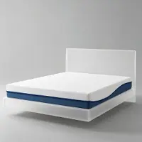 HAUSS SPOLE Matras 160x200 cm - Tweepersoons Traagschuimmatras Met Groene Thee Extract en Afneembare Wasbare Hoes - Gemiddeld Ligcomfort - Blauw Wit
