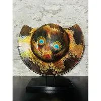 Tica Gold Pauw Glazen Vaas – Bruin/Goud – Decoratieve Kunstvaas – 40 x 36 cm