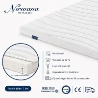 Nirwana bedden Topper 160x200 - Topmatras - Topdekmatras- 7cm dik - HR Koudschuim - Afritsbaar en wasbaar - CertiPUR Gecertificeerd - Medium Hardheid - Matrastopper