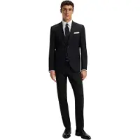 BOSS Heren H-Genius Virgin Wool Broek (Zwart)
