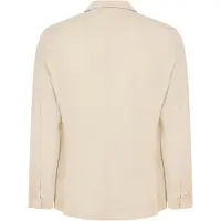 BOSS Herenblazer met Henry-notch-kraag (Wit)