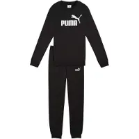 Puma Fleece-trainingspak met logo nr. 1 voor kinderen (Zwart)