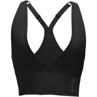 Wolford G geribbelde sportbeha met diep decolleté voor dames (Zwart)