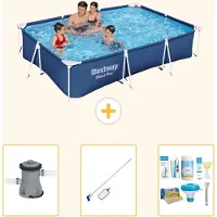 Bestway Steel Pro, rechthoekig zwembad - 300x201x66 cm - 4-delig - S22725