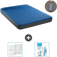 Intex Luchtbed - 2-Persoons - 152 x 203 x 22 cm - Blauw - Inclusief pomp - Hoeslaken en Reparatieset