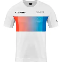 Cube Fietsshirt TEAMLINE ROUNDNECK JERSEY S/S WHI/BLU/RED XL