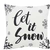 Gek op kussens! Sierkussen zwart-wit kerst #4 | 45 x 45 cm | katoen/polyester