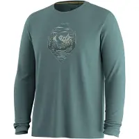 Smartwool - Wander Valley Active Long Sleeve Graphic Tee - Merinolongsleeve M, turkoois