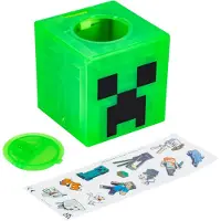 Paladone Minecraft Creeper Maze Safe – Officieel Gelicentieerde Spaarpot, Los het Doolhof op om je Geld te Ontgrendelen, Inclusief Decoratieve Stickers, Cadeau voor Gamers-