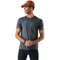 Smartwool - Alpine Trace Active Short Sleeve Graphic Tee - Merinoshirt M, grijs