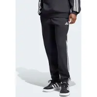 Adidas Sportbroek 'Essentials 3-Stripes Fleece Tapered Cuffed' zwart / wit