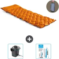 Intex Campingmat - 1-Persoons - 71 x 191 x 11 cm - Oranje - Inclusief Pomp en Reparatieset