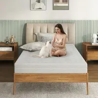 HAUSS SPOLE Matras 120x200 cm - Traagschuim Met D25 Schuimkern en 3D Luchtige Hoes - Orthopedisch en Afneembare Hoes - Spons - Wit