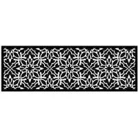 Vica International Deurmat Ornament Pattern antraciet - 50x150 cm
