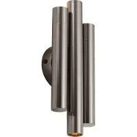 QAZQA Retro wandlamp gunmetal 3-lichts - Pipes