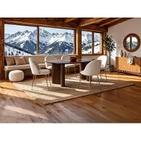 Vente-unique Eettafel voor 8 personen van acaciahout - Donker naturel - TAMENIA van Maison Céphy