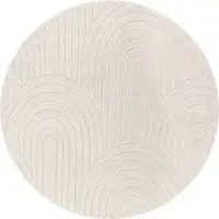 Tapis.fr Modern tapijt Tokko crème 120 cm rond