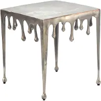 Wohnling Bijzettafel zilver aluminium 46x51x46 cm