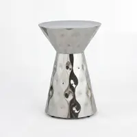 Wohnling Bijzettafel aluminium zilver 36 cm