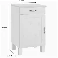 Notio Living Alby Onderkast met Lade en Deur - Wit Massief Grenen - 50 cm