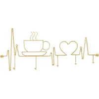 Mauro Ferretti Kapstok Breakfast Wall Hanger Gold 60×3,8×26,7 cm
