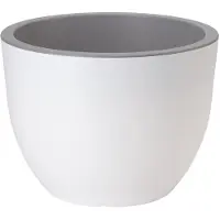 Form-Plastic Muna 35 ronde tweekleurige pot - wit en beton