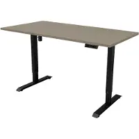 Sedero Elektrisch verstelbaar bureau - 140x80 cm - Single motor - Zwart / Taupe