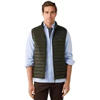 Hackett London Heren Ultra bodywarmer donkergroen (L), Casual, Polyester HM4000197