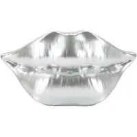 Mauro Ferretti Vaas Mouth Jar Lip Silver 23×8×12 cm
