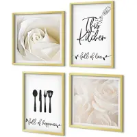 Coloray 4-Delige Schilderij Set - Posters met geometrische patronen in Bauhaus-stijl - 40 x 40 cm en 40 x 60 cm - Wanddecoratie - Moderne Interieurdecoratie - Stijlvolle Muurdecoratie