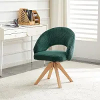 HAUSS SPOLE Eetkamerstoel - Draaibare Retro Stoel - Set Van 2 Met Armleuningen En 360 Graden Draaifunctie - Voor Eetkamer En Woonkamer - Velvet Donkergroen