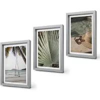 Coloray 4-Delige Schilderij Set - Vakantie aan het strand met palmbladerenschommel - 20 x 30 cm - Moderne Wanddecoratie - Slaapkamer - Muurdecoratie